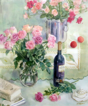 IMG_4692 のコピー 2021 薔薇のある静物