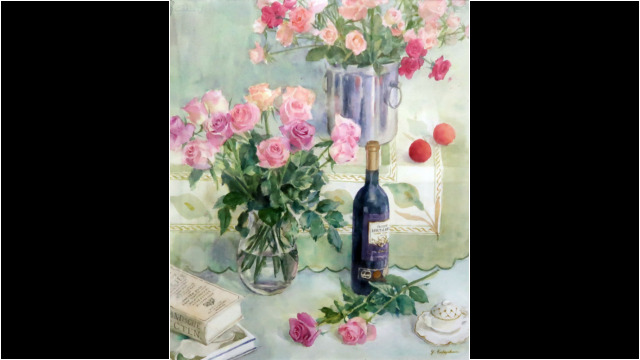 IMG_4692 のコピー 2021 薔薇のある静物