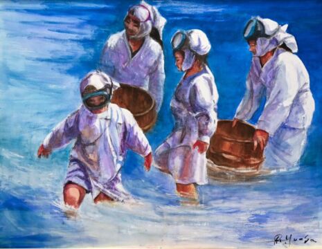海女祭衣装の少女達