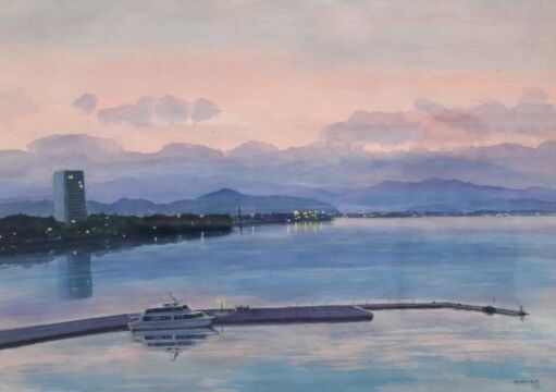 2024 琵琶湖の夜明け(長浜)