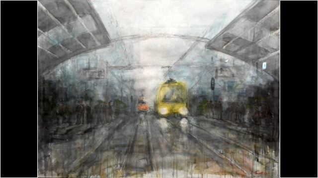 霧けむる駅
